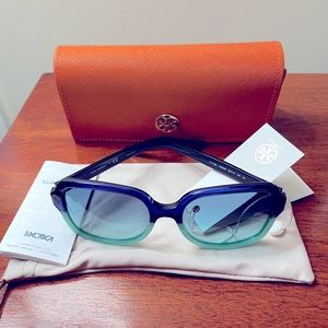 NWT Tory Burch Sunglasses - Navy & Mint Green